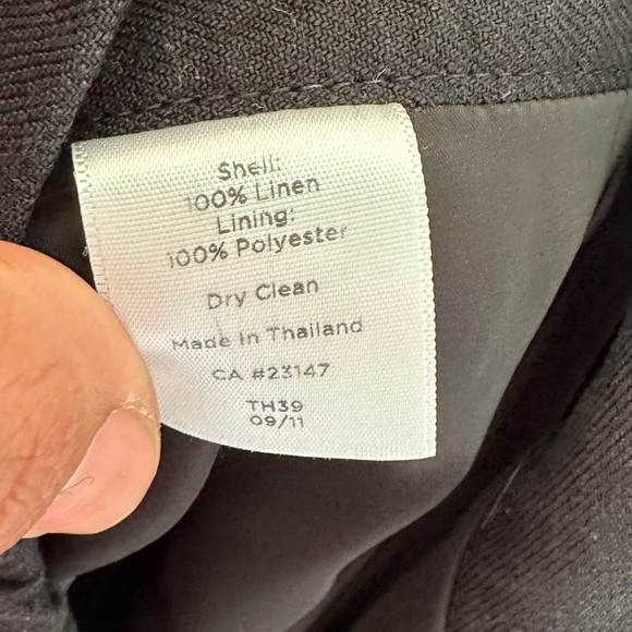 Talbots Womens Black 100% Linen Straight Leg Trouser with Elastic Waist Size 18w - Picture 12 of 14